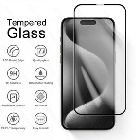 2To1 Tempered Glass Screen Protector For Iphone 15 Pro 3D Camera Protective Glass Iphone15 I Phone 15 ProMax Pro Max Plus Glass