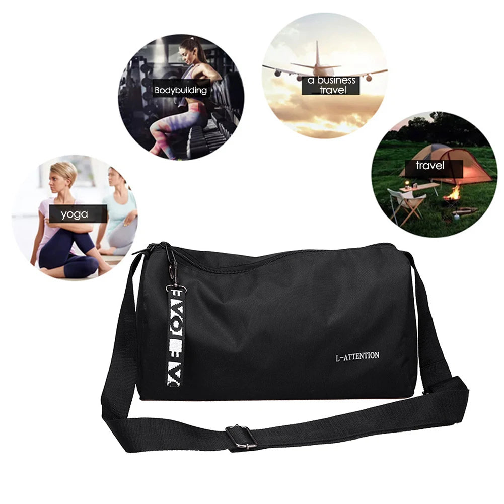 Portable Outdoor Fitness Gym Bags Multifunction Fashion Sports Duffel Bag 600D Nylon Adjustable Strap for Weekend Training