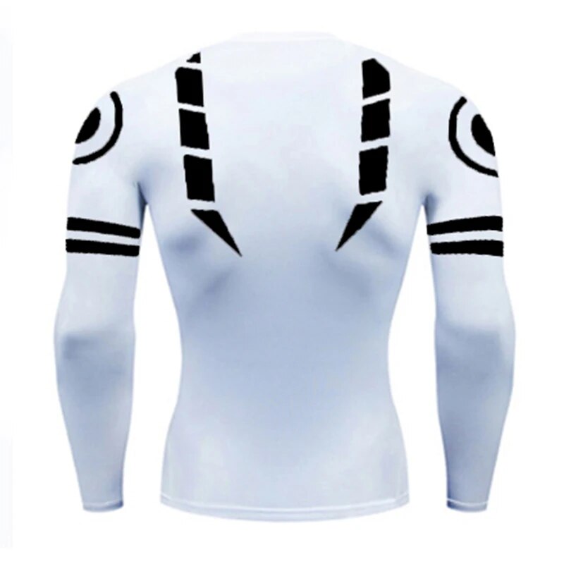 Jujutsu Kaisen 3D Print Compression Shirts for Men Gym Workout Fitness Undershirt Athletic Quick Dry Long Sleeve Tops Sportswear