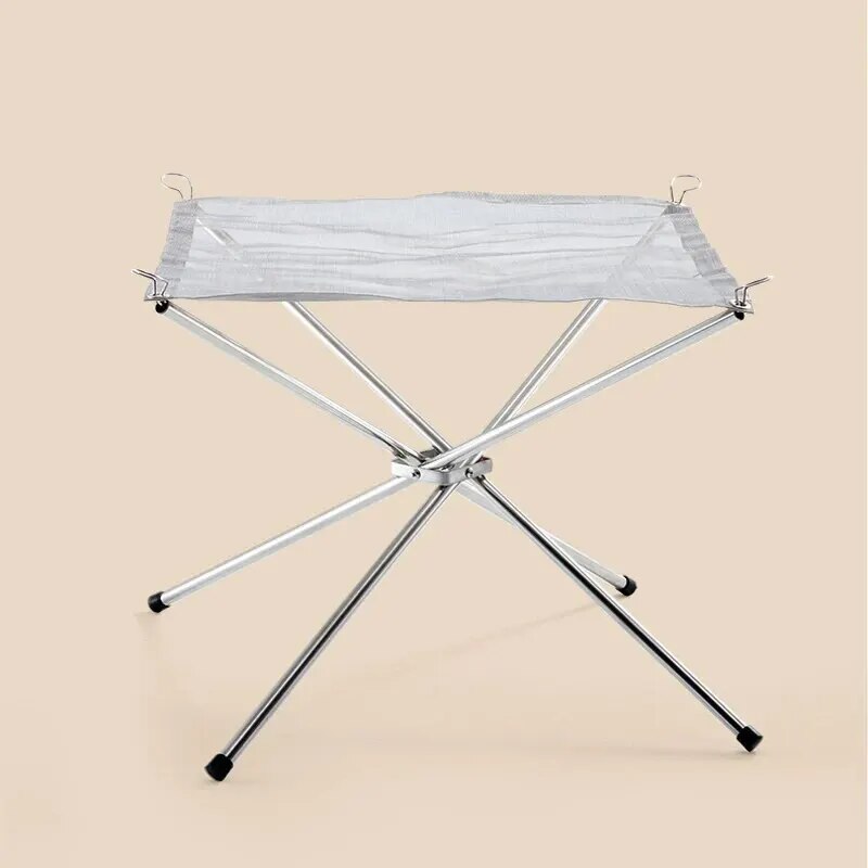 Stainless Steel Brackets Mesh Fire Pit Portable Outdoor Fire Pit Foldable Camping Fire Barbecue Metal Stand