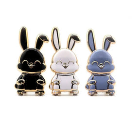 Foldable Finger Ring Holder Cartoon Rabbit Ring Bracket 3D For Cell Phone Back Sticker Pad Bracket Support IPhone Xiaomi Samsung