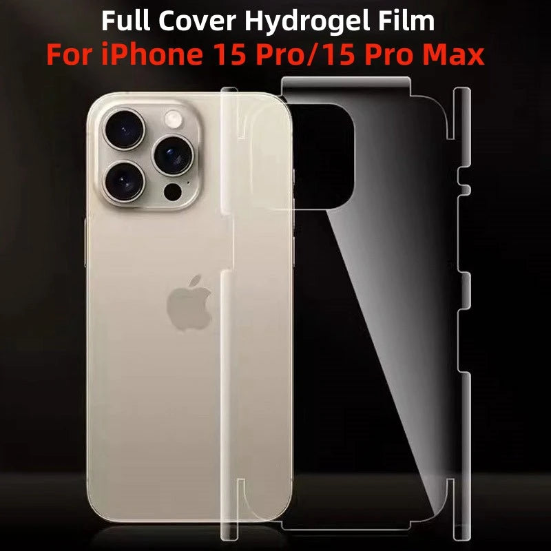 Full Cover Back Hydrogel Film For iPhone 15 Pro Max HD Clear Matte Screen Protector for iPhone 15 Pro 15Pro Max Film Not Glass