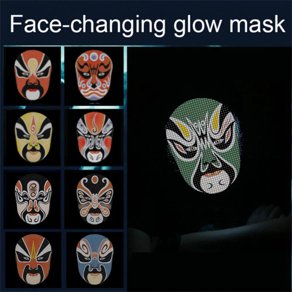 Full LED Face Mask for Halloween